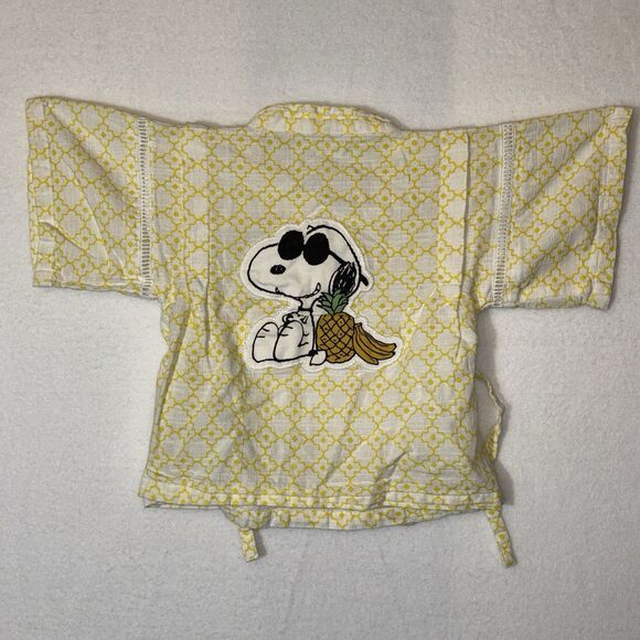Baby Girl‎ Snoopy Side Tie yellow And White Top 6 9 Months - Picture 3 of 4